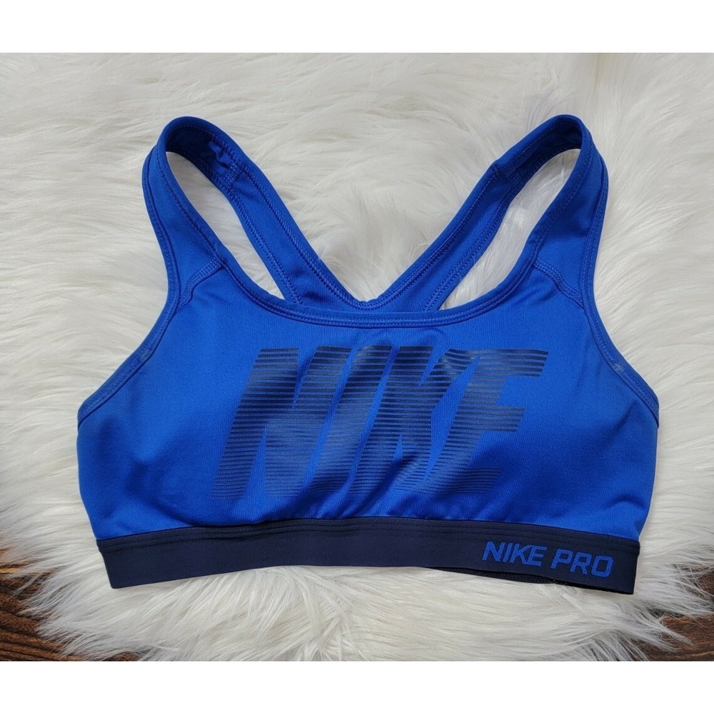 NIKE‎ Dri-Fit  Racerback Sports Bra Women's size Small Blue